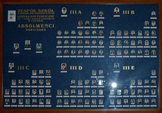 Absolwenci Gimnazjum Publicznego w Cycowie z roku szkolnego 2001/2002