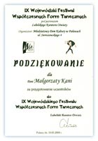 IV Konkursowy Przegląd Amatorskich Zespołów Tanecznych Arabeska