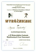 IV Konkursowy Przegląd Amatorskich Zespołów Tanecznych Arabeska