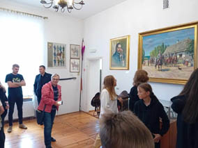 Lekcja historii  w Muzeum 7 Pułku Ułanów Lubelskich w Mińsku Mazowieckim dla uczestników projektu ph. „18 opowieści o Cycowie”