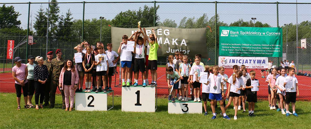 INICJATYWA wspiera finansowo organizację IV BIEGU SIÓDMAKA Junior w Zespole Szkół w Cycowie