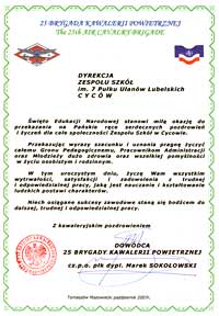Dzień Edukacji Narodowej Spotkanie z oficerami 25 Brygady Kawalerii Powietrznej