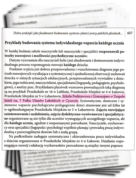 Dobre praktyki w Zespole Szkół w Cycowie