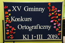 XV Gminny Konkurs Ortograficzny klas I –III SP – Cyców 2019 r.