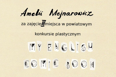 Sukces w konkursie „My English Comic Book”