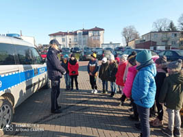 Spotkanie uczniów klas I-III z przedstawicielami Komendy Powiatowej Policji w Łęcznej