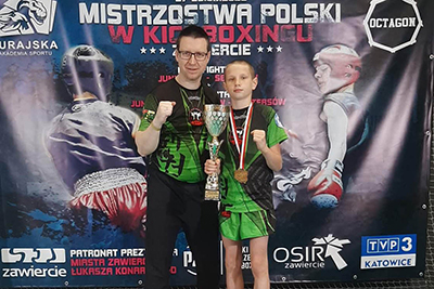 Sportowe sukcesy ucznia szkoły - Pawła Bieleckiego w Kickboxingu