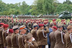 Przysięga żołnierzy ochotników w 25 Brygadzie Kawalerii Powietrznej