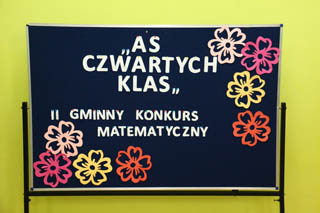 II Gminny Konkurs Matematyczny „As czwartych klas”