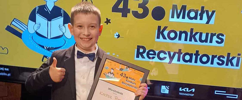 Droga czwartoklasisty Kacpra Postawskiego do tytułu laureata w dziedzinie recytacji