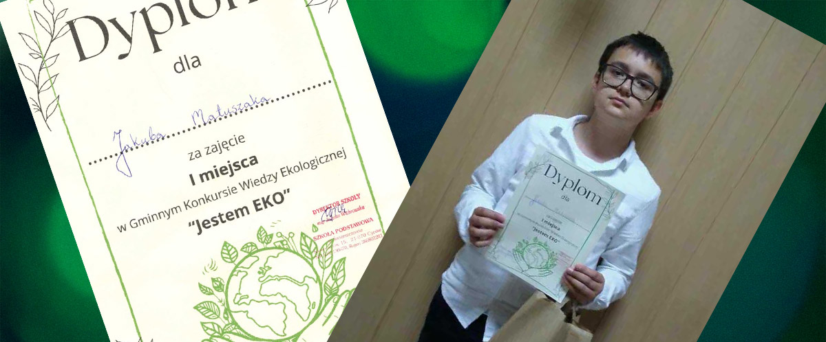 Sukces naszego ucznia w Gminnym Konkursie Ekologicznym