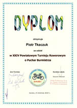 XXIV Powiatowy Turniej Rowerowy o Puchar Burmistrza