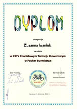 XXIV Powiatowy Turniej Rowerowy o Puchar Burmistrza
