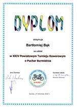 XXIV Powiatowy Turniej Rowerowy o Puchar Burmistrza