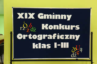 XIX Gminny Konkurs Ortograficzny klas I –III SP