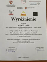 Sukces Mai i Nadii w Wojewódzkim Konkursie „Piórem i Pędzlem o Lublinie”